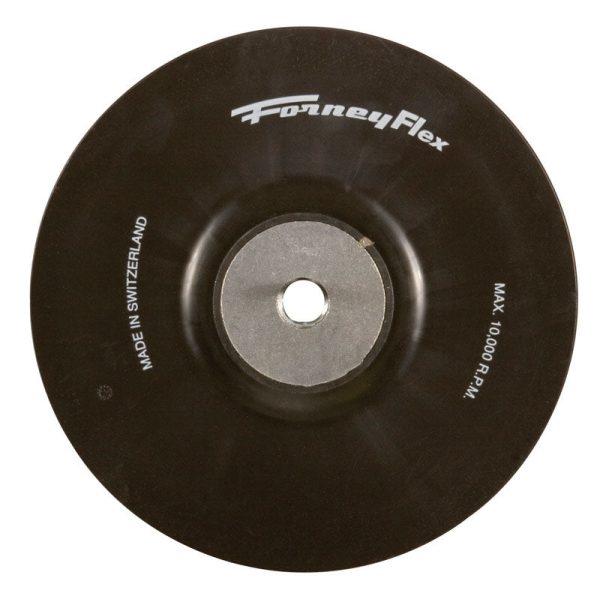 Forney 4-1 2 in. D Rubber Backing Pad 5 8 in.-11 10000 rpm 1 pc For Discount