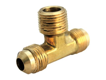 JMF Company 3 8 in. Flare X 3 8 in. D Flare Brass Reducing Tee Hot on Sale