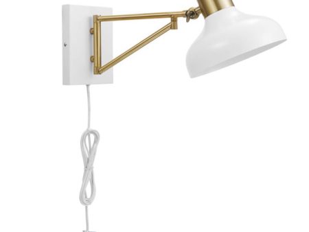 Globe Electric Berkeley 1-Light Polished Brass Wall Sconce Fashion