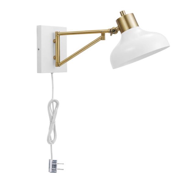 Globe Electric Berkeley 1-Light Polished Brass Wall Sconce Fashion