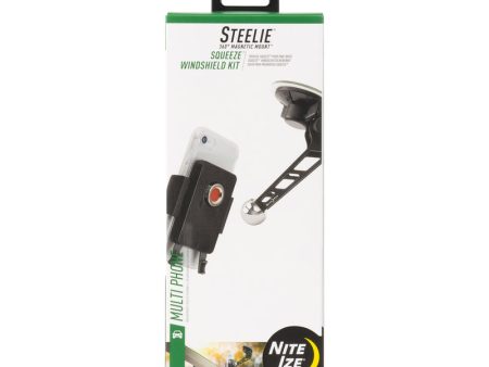 Nite Ize Squeeze Black Gray Phone Mount Windshield Kit For MagSafe Phones, Cases and Wireless Charge Online now