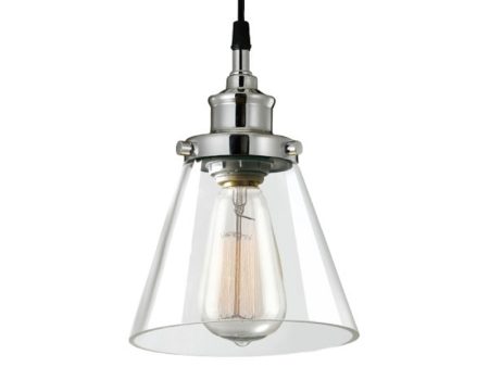 Globe Electric Parker Chrome Clear 1 lights Pendant Light Online Hot Sale