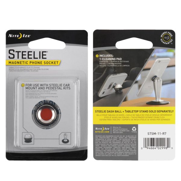 Nite Ize Steelie Silver Magnet Phone Socket For All Mobile Devices For Sale