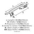 Amerock Westerly Collection Pull Satin Nickel 1 pk For Sale