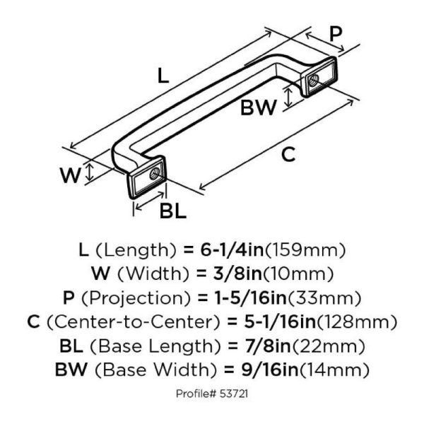 Amerock Westerly Collection Pull Satin Nickel 1 pk For Sale