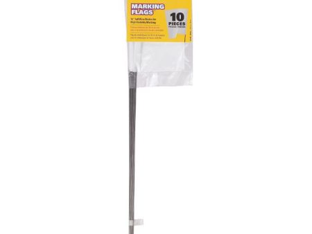 C.H. Hanson 15 in. White Marking Flags Polyvinyl 10 pk Supply