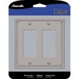 Amerelle Imperial Bead Brushed Nickel 2 gang Metal Decorator Wall Plate 1 pk Supply