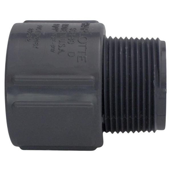 Charlotte Pipe 1 in. Slip X 1 in. D MPT PVC Adapter 1 pk on Sale