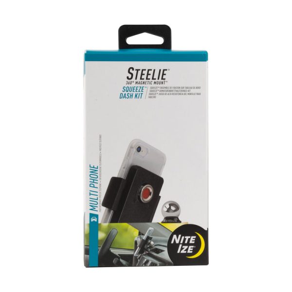 Nite Ize Squeeze Black Gray Phone Mount Dash Kit For MagSafe Phones, Cases and Wireless Chargers 1 p Online now