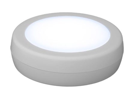 Amertac White Battery Powered LED Puck Light 1 pk Cheap