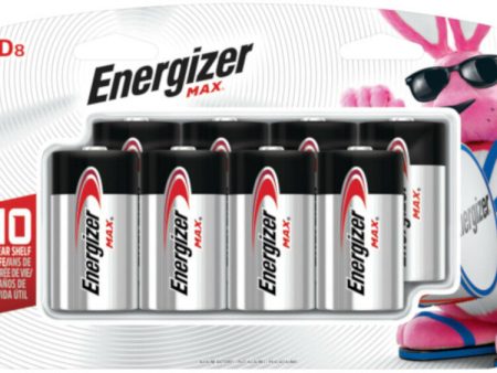 Energizer Max D Alkaline Batteries 8 pk Carded For Sale