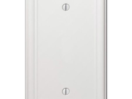 Amerelle Chelsea White 1 gang Stamped Steel Blank Wall Plate 1 pk Discount