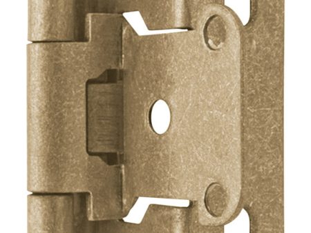 Amerock 1-1 2 in. W X 2-1 4 in. L Burnished Brass Steel Self-Closing Hinge 2 pk Cheap