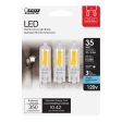 Feit LED Specialty T4 G9 LED Bulb Daylight 35 Watt Equivalence 3 pk Fashion