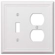 Amerelle Chelsea White 2 gang Stamped Steel Duplex Toggle Wall Plate 1 pk Discount