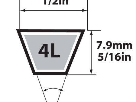 Mitsuboshi FHP 4L290 Standard General Utility V-Belt 0.5 in. W X 29 in. L For Fractional Horsepower Discount