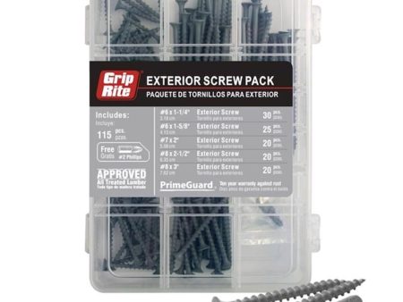 Grip-Rite No. 8 wire X 3 in. L Phillips Bugle Head Exterior Screws 1.1 lb 1 pk Online Hot Sale