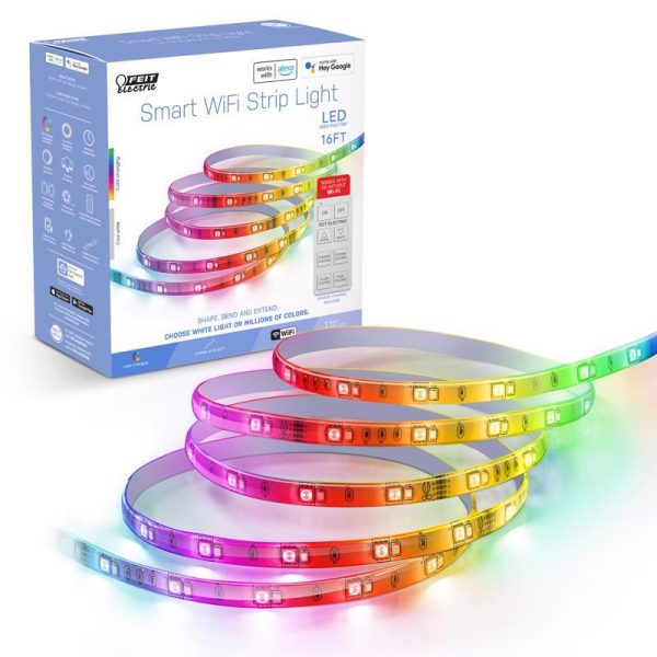 Feit Smart Home 16 ft. L Color Changing Plug-In LED Smart-Enabled Light Strip 1 pk Supply