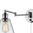 Globe Electric Parker 1-Light Chrome Clear Industrial Vintage style Wall Sconce For Cheap