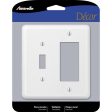 Amerelle Devon White 2 gang Stamped Steel Decorator Toggle Wall Plate 1 pk Online