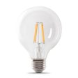 Feit G25 E26 (Medium) Filament LED Bulb Daylight 100 Watt Equivalence 3 pk Discount