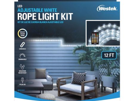 Westek 12 ft. L White Plug-In LED Rope Light Kit 275 lm Discount