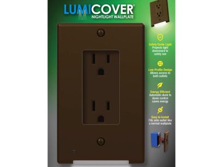 Westek LumiCover Aged Bronze 1 gang Plastic Duplex Wall Plate 1 pk Online Sale