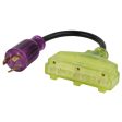 Reliance Controls Color Connect 12 3 SJTW 125 V 12 in. L Splitter Cord Discount