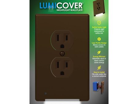 Westek LumiCover Aged Bronze 2 gang Plastic Duplex Nightlight Wall Plate 1 pk Online Hot Sale