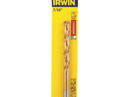 Irwin 7 16 in. X 5-1 2 in. L High Speed Steel Drill Bit Round Shank 1 pc Online Sale