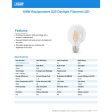 Feit G25 E26 (Medium) Filament LED Bulb Daylight 100 Watt Equivalence 3 pk Discount