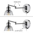 Globe Electric Parker 1-Light Chrome Clear Industrial Vintage style Wall Sconce For Cheap