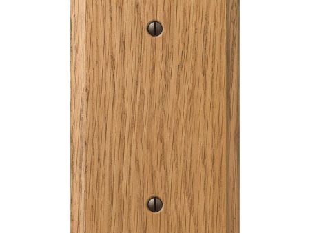 Amerelle Contemporary Light Brown 1 gang Oak Wood Blank Wall Plate 1 pk For Cheap