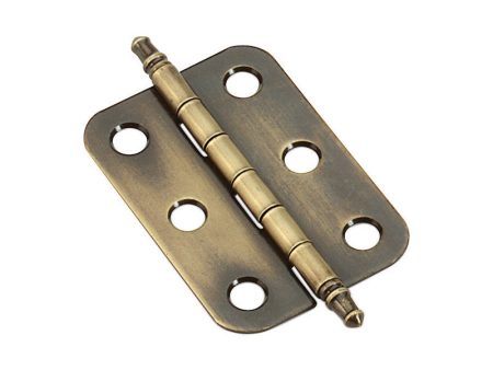 Amerock 1-3 8 in. W X 2-11 16 in. L Antique Brass Steel Decorative Hinge 2 pk Sale