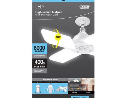 Feit Folding Panel E26 (Medium) LED Bulb Daylight 400 Watt Equivalence 1 pk Online Hot Sale