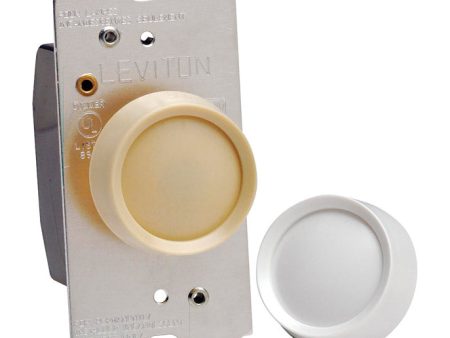 Leviton Trimatron Light Almond & White 600 W Rotary Dimmer Knob 1 pk For Sale