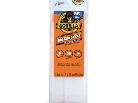 Gorilla Mini High Strength Hot Glue Sticks 25 pc Online Sale