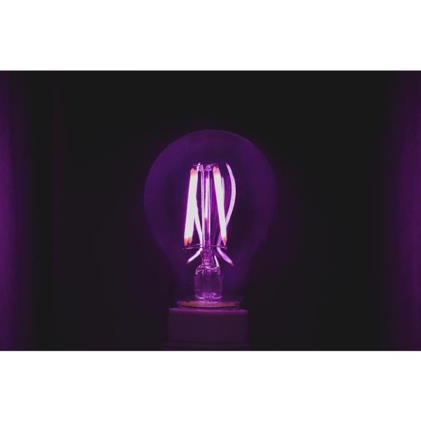 Feit A19 E26 (Medium) Filament LED Bulb Purple 30 Watt Equivalence 1 pk Sale